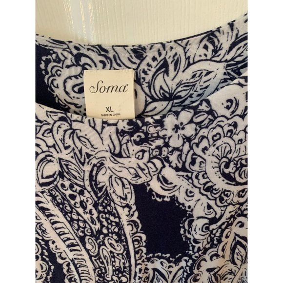 Soma Black & White Floral Sleeveless Flared Maxi Dress Extra Large - Picture 6 of 6